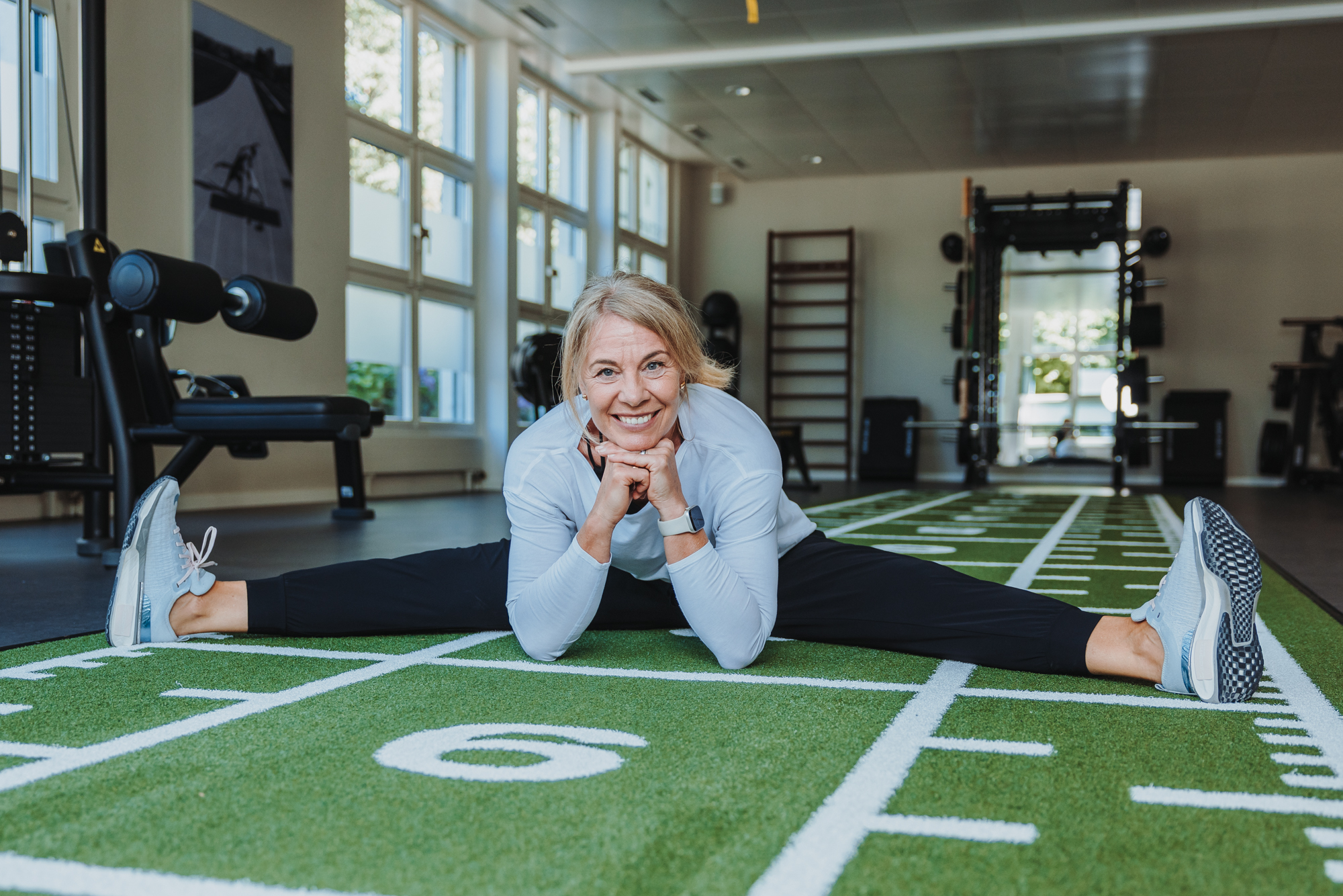 Kerstin Ruoffs Personal Training auf der Fitnessmatte